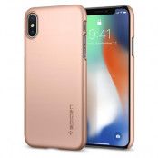 Spigen Thin Fit Skal till iPhone XS / X - Blush Gold