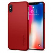 Spigen Thin Fit Skal till iPhone X - Röd