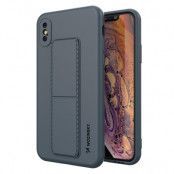 Wozinsky Kickstand Silicone Skal iPhone XS/X - Navy Blå