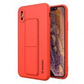 Wozinsky Kickstand Silicone Skal iPhone XS/X - Röd