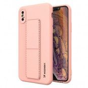 Wozinsky Kickstand Silicone Skal iPhone XS/X - Rosa