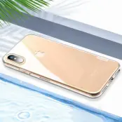 X-LEVEL Anti-slip TPU Mobilskal för iPhone X/XS - Transparent