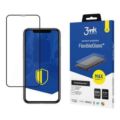 3MK FlexibleGlass Härdat Glas iPhone Xr - Svart