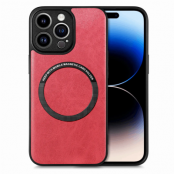 BOOM iPhone XR Mobilskal Magsafe Läder - Röd