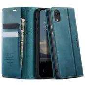 CASEME 033 iPhone XR Fodral RFID Blocker Läder Grön