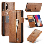 CaseMe Vintage Wallet (iPhone Xr) - Brun