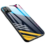 Color Glass Case skal iPhone XR Mönster 2