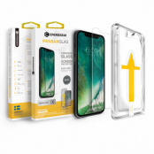 CoveredGear härdat glas till iPhone 11/XR transparent med monteringsram