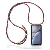 Boom iPhone XR skal med mobilhalsband- Red Camo Cord