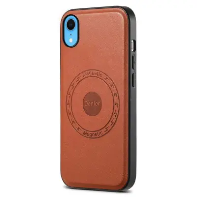 DENIOR iPhone XR Fodral PU-läder Magsafe-kompatibel - Brun