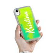 Designa Själv Neon Sand skal iPhone XR - Grön