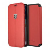 Ferrari Heritage läderfodral till iPhone XR - röd