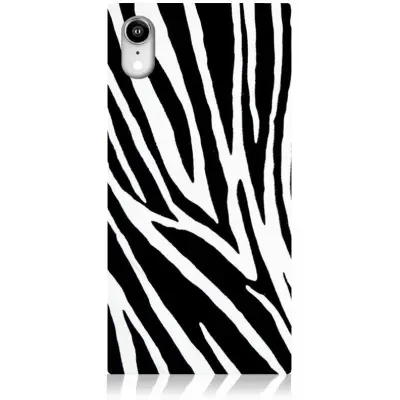 iDecoz Square Case - Animal Print (iPhone Xr) - Zebra