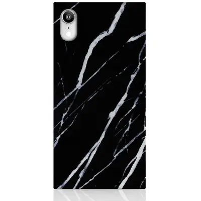 iDecoz Square Case - Marble (iPhone Xr) - Vit