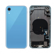 iPhone XR Komplett Baksida i Glas med Ram - Blå