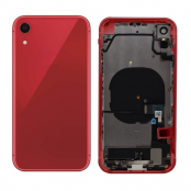 iPhone XR Komplett Baksida i Glas med Ram - Röd