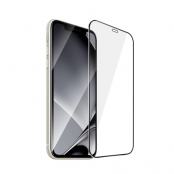 iPhone XR/11 Härdat Glas Skärmskydd Metall Ram - Svart