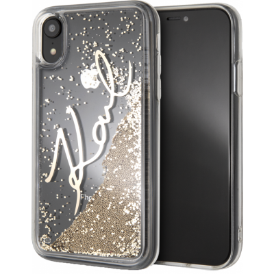 Karl Lagerfeld Signature Liquid Glitter (iPhone Xr) - Guld