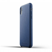 Mujjo Full Leather Case (iPhone Xr) - Blå