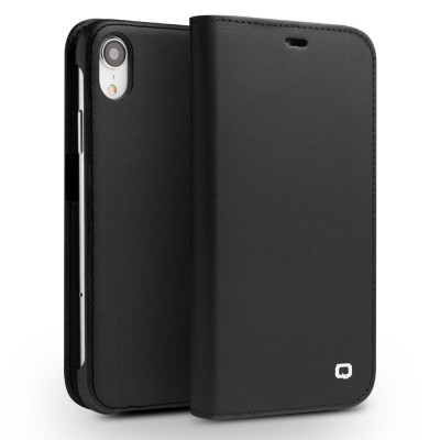 Qialino Classic Leather Wallet (iPhone Xr) - Brun