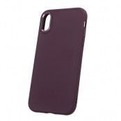 SatinSkal för iPhone XR Skyddande Elegant Vinröd