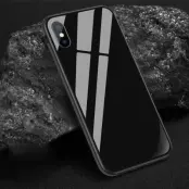 Sulada Tempered Glass TPU Metal cover (iPhone Xr) - Svart
