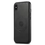 DENIOR iPhone XS Max Magnetfodral PU-läder PC+TPU Svart