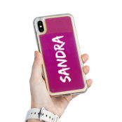 Designa Själv Neon Sand skal iPhone Xs Max - Violet