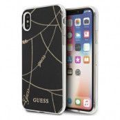 Guess Skal iPhone Xs Max Gold Chain Collection - Svart