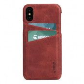Krusell Sunne 2 Card Cover iPhone Xs Max Vintage Red