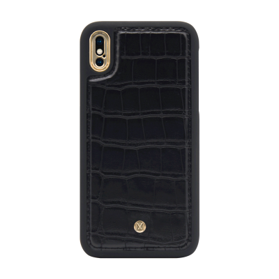 Marvêlle iPhone Xs Max Magnetiskt Skal Svart Krokodil