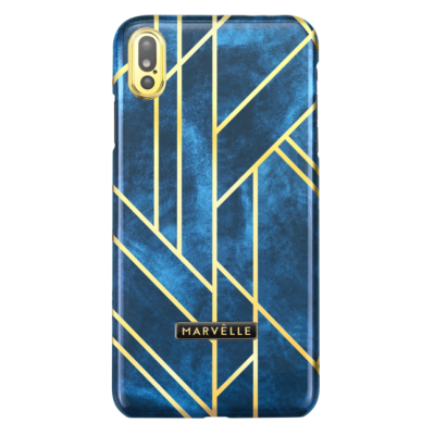 Marvêlle iPhone XS Max Magnetiskt Skal - Velvet Golden Blue