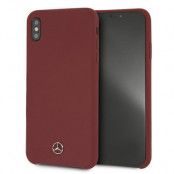 Mercedes Silicone Line Skal iPhone Xs Max - Röd
