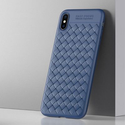 Usams Woven Case (iPhone Xs Max) - Blå