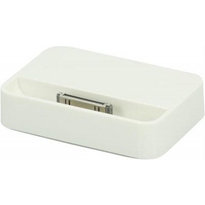 Deltaco dockningsstation för iPhone och iPod, 3,5mm ljudutgång - Vit