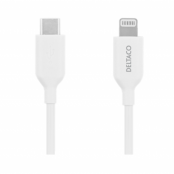 Deltaco Lightning Till USB-C Kabel 1m - Vit