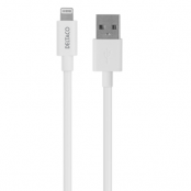 Deltaco USB-A Till Lightning Kabel 2m - Vit