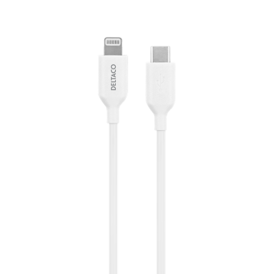 Deltaco USB-C Till Lightning Kabel 2m - Vit