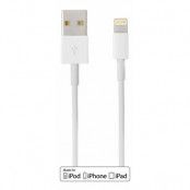 DELTACO USB-synk-/laddarkabel till iPad, iPhone och iPod, MFi, 3