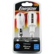 Energizer laddningskit för iPhone, iPod, MP3/MP4 - Vit
