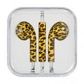 Hörlurar 3.5 mm Mini Jack iPhone / iPad / iPod - Leopard