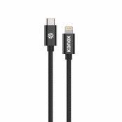 Kanex Durabraid USB-C till Lightningkabel 1m - Matt svart