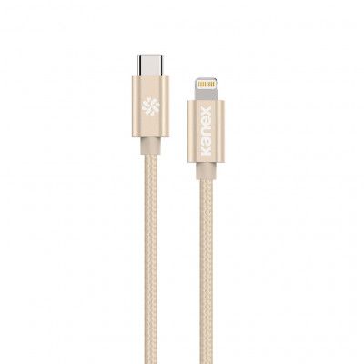 Kanex Durabraid USB-C till Lightningkabel 2m - Guld
