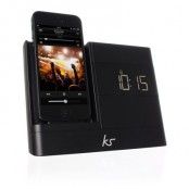 KITSOUND Xdoc2 Klockradio iPhone Lightning - Svart