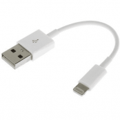 Lightning USB Kabel - 25 cm - Vit