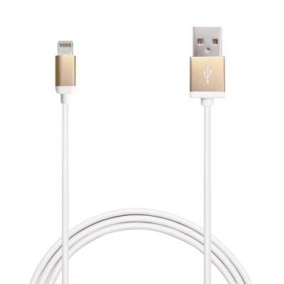 Puro Apple MFI lightning kabel 1m GuldVit Puro Apple MFI lightning kabel 1m GuldVit
