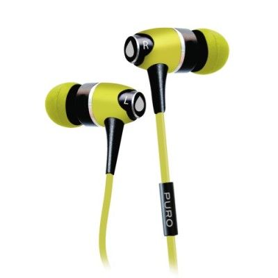 Puro In Ear headset med Mic - Gul