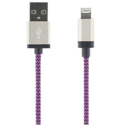 STREETZ USB-synk-/laddarkabel, MFi, Lightning, 2m, lila