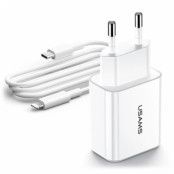 Usams Trip-Tu Power Delivery Laddnings Set - iPhone, iPad, iPod - 18W