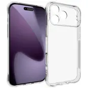 [100-Pack] iPhone 17 Pro Mobilskal TPU Non-Slip - Transparent